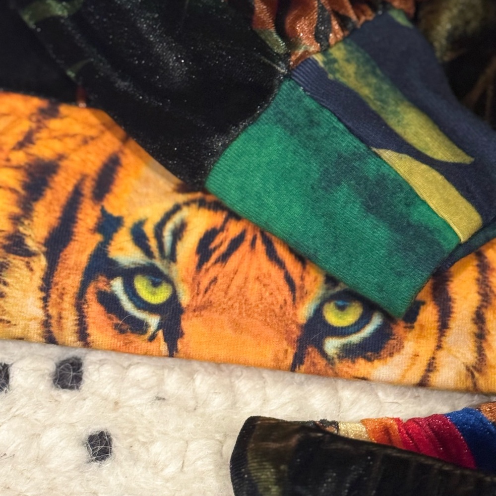 Aviator Nation Green Velvet Tiger-Print Jogger Set - Picture 9 of 15